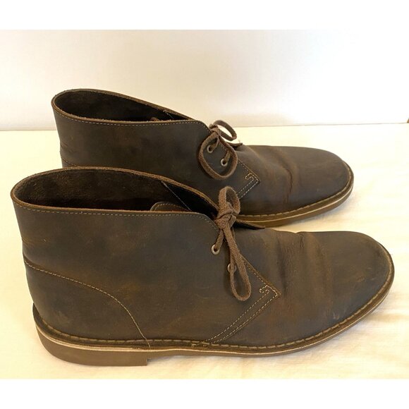 CLARKS Originals Men's Brown Leather Chukka Desert Boots US 11.5 EUC - Picture 3 of 9